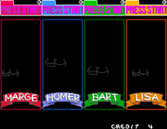 Simpsons Arcade Select Screen