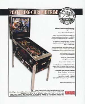 Harley Davidson Pinball Flyer 2nd gen