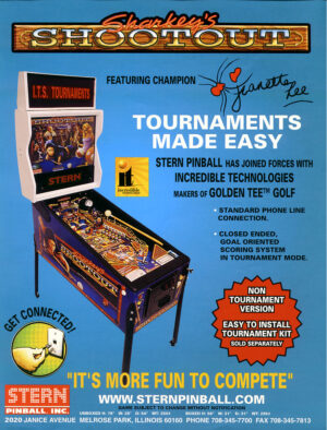 Sharkey's Shootout Pinball Flyer