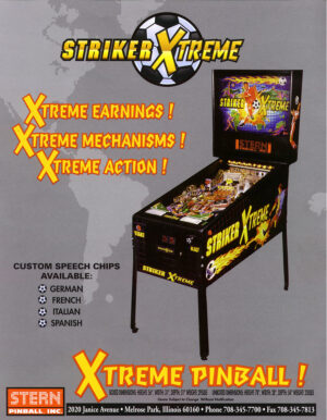 Striker Xtreme Pinball Flyer