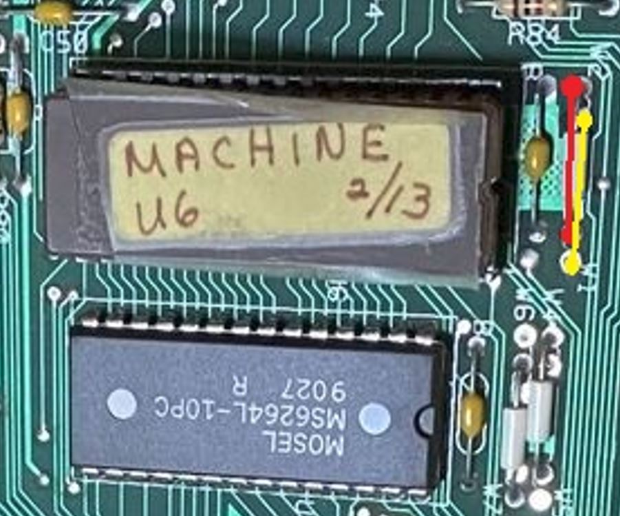 Bride of pinbot CPU jumpers zoomed