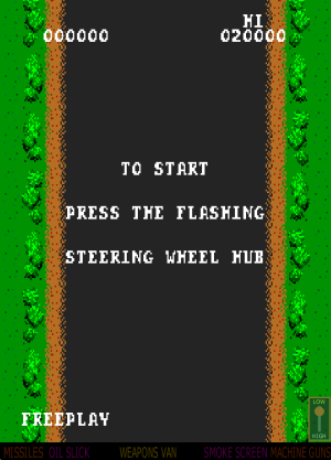 Spy Hunter Free Play Rom Attract Screen 1